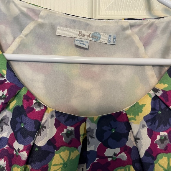 Boden floral print silk midi dress - Picture 2 of 4